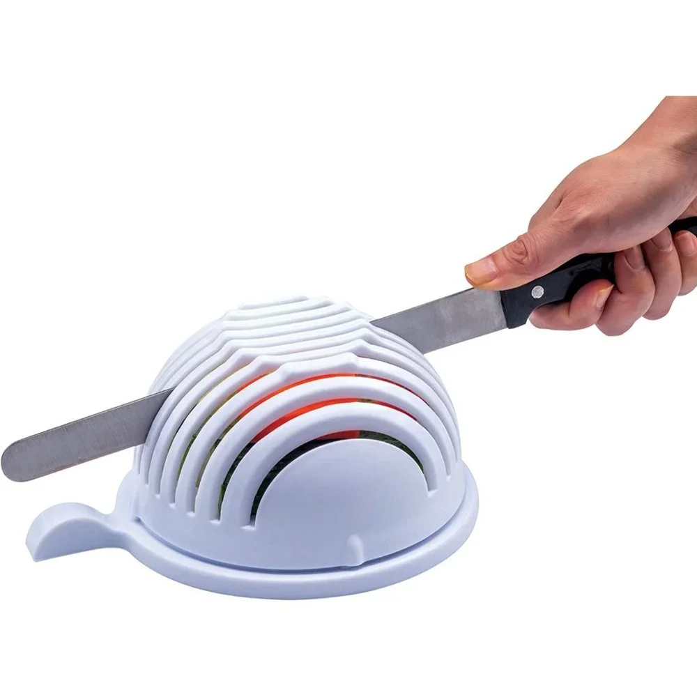 Salad Maker Cutter Chopper Bowl Strainer Cutting Board Easy Fast Fruit Vegetable - Picture 2 of 4